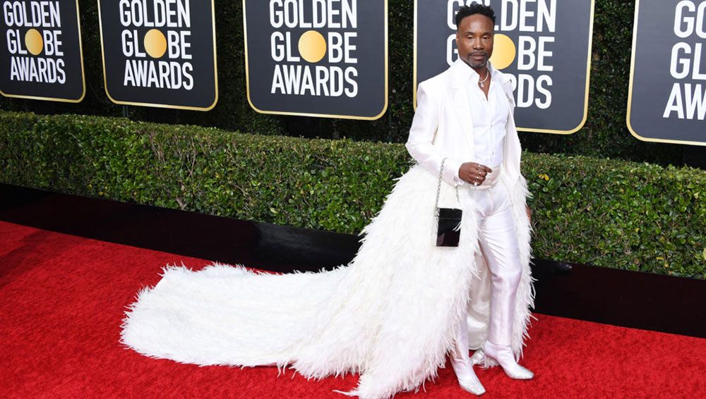 Billy Porter in Alex Vinash and Jimmy Choo (2020 Golden Globes)