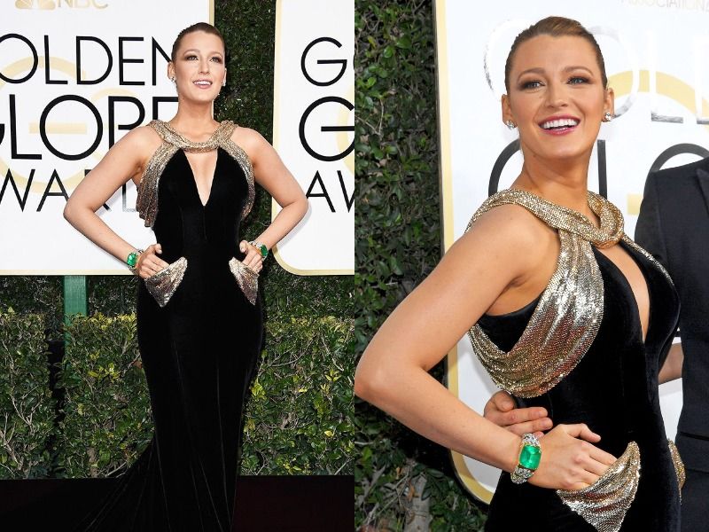 Blake Lively in Atelier Versace (2017 Golden Globes)