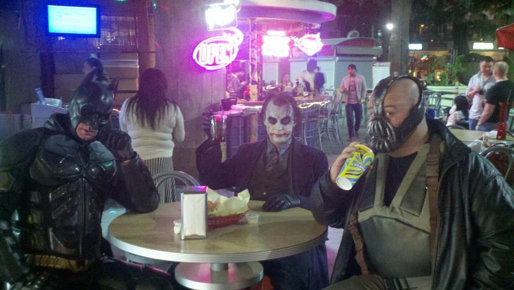 Batman, The Joker, and Bane Walk Into a Bar...