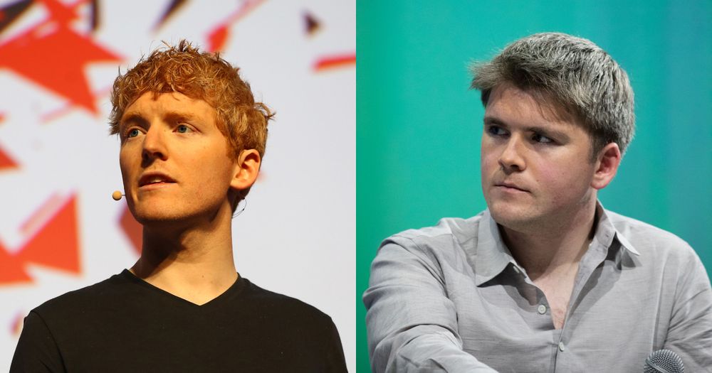 John and Patrick Collison (28 and 30) - $1.1 Billion Each