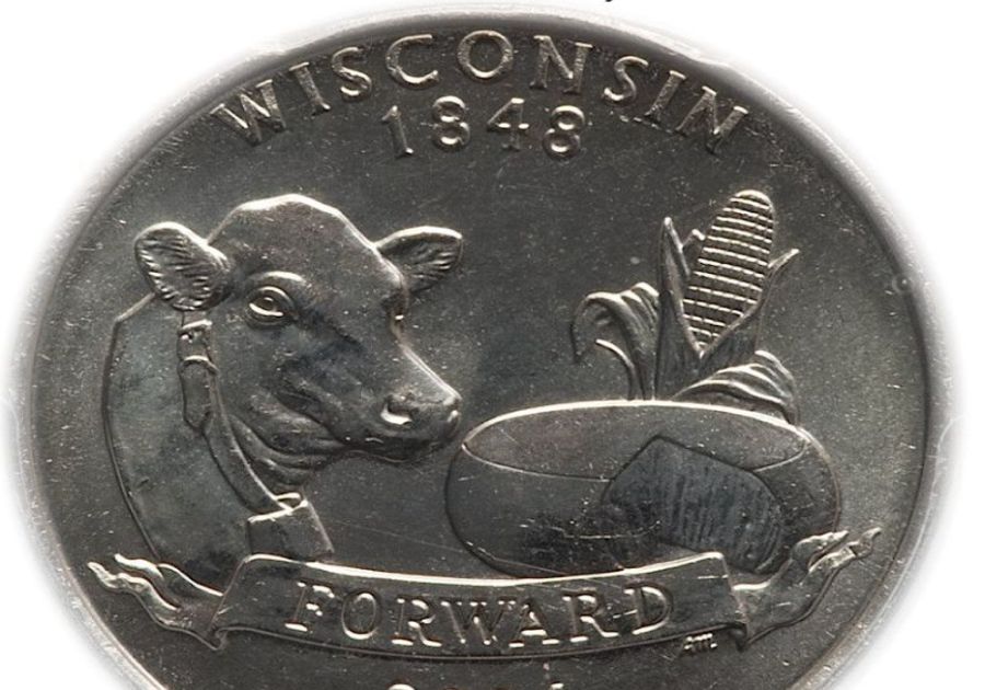 The 'Extra High Lead' 2004 Wisconsin Quarter - $168